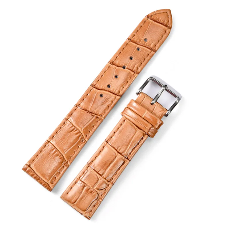 Новый дизайн кожаный ремешок для часов 20 мм 24 на часы аксессуары браслетов белый