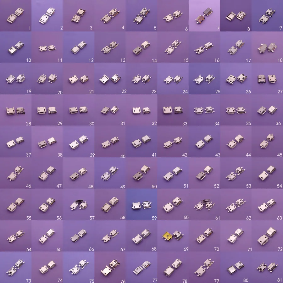 81 models Mini Micro USB Charging Socket Connector Mix SMD DIP V8 Port Charging Data Plug for Samsung Lenovo Huawei ZTE HTC ect
81 models Mini Micro USB Charging Socket Connector Mix SMD DIP V8 Port Charging Data Plug for Samsung Lenovo Huawei ZTE HTC ect