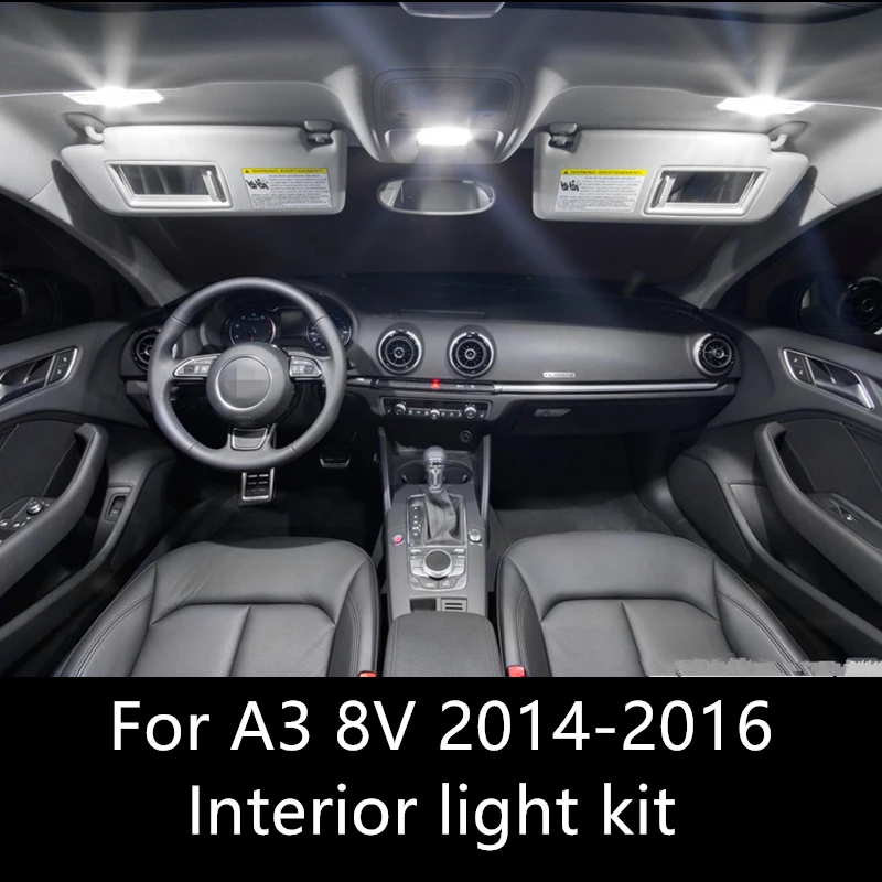 7pcs Error Free Auto LED Bulbs Car Led Lights Kit White Lamp interior light For Audi A3 8V S3 2014-2016 car accessories
7pcs Error Free Auto LED Bulbs Car Led Lights Kit White Lamp interior light For Audi A3 8V S3 2014-2016 car accessories