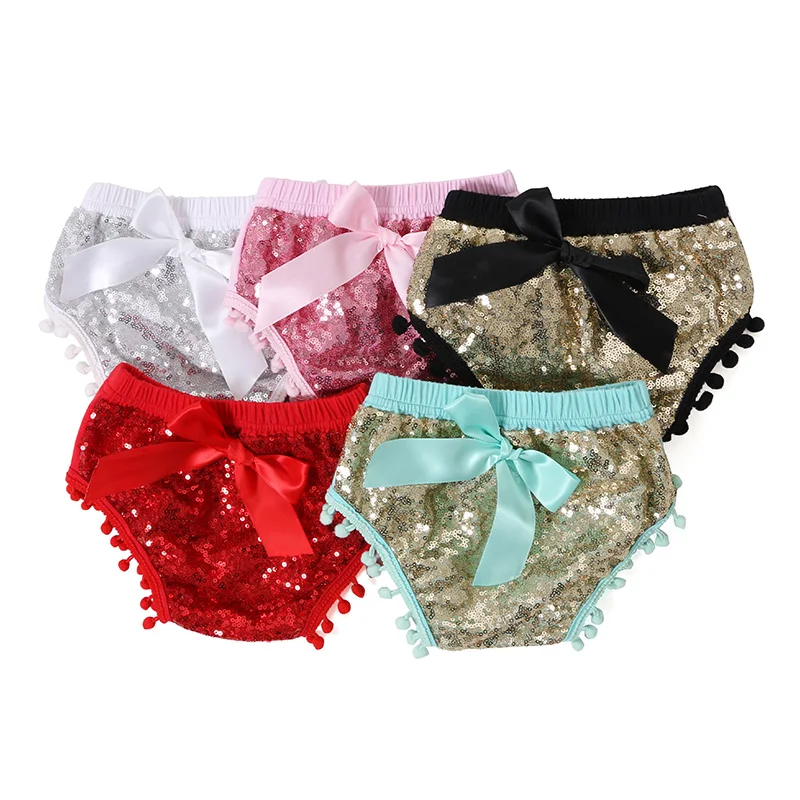 

Baby Bloomers Sequins Cotton Summer Bloomers 2017 Baby Diaper Cover Newborn Ruffled Panties Baby Girls Infant Cotton Baby Short