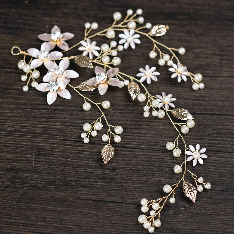 Women Gold Floral Bridal Headpiece Tiara Wedding Hair Accessories Hair Vine Handmade Headband Hair Jewelry For Bride
Women Gold Floral Bridal Headpiece Tiara Wedding Hair Accessories Hair Vine Handmade Headband Hair Jewelry For Bride