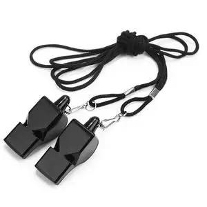 2x Practical Durable Black Plastic Whistle With Lanyard Ideal for Instructors Coaches Referees Use Pet Dog Training Supplies
2x Practical Durable Black Plastic Whistle With Lanyard Ideal for Instructors Coaches Referees Use Pet Dog Training Supplies