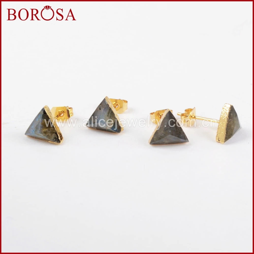 BOROSA 8mm Triangle Natural Labradorite Drusy Stud Earrings for Women Fashion Faceted Stone Druzy Statement EarringsG1300
BOROSA 8mm Triangle Natural Labradorite Drusy Stud Earrings for Women Fashion Faceted Stone Druzy Statement EarringsG1300