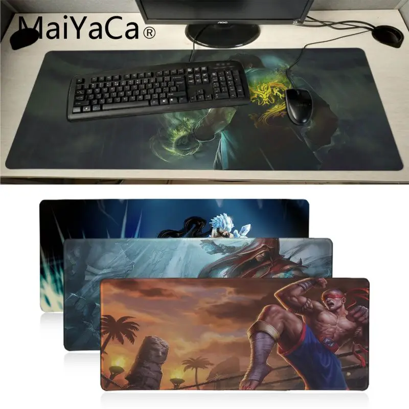 MaiYaCa Top Quality League of Legends Lee sin Keyboard Gamer Gaming Mouse pads Gaming Player desk mat laptop Mouse pad anime
MaiYaCa Top Quality League of Legends Lee sin Keyboard Gamer Gaming Mouse pads Gaming Player desk mat laptop Mouse pad anime