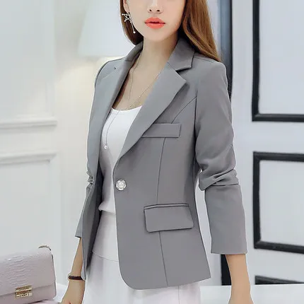 2018 solid color high quality spring and summer new Korean Slim short paragraph small suit ladies jacket wild casual suit 
2018 solid color high quality spring and summer new Korean Slim short paragraph small suit ladies jacket wild casual suit