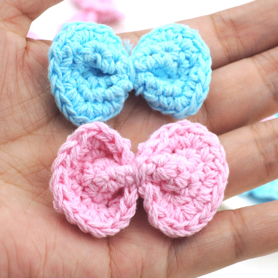 20 шт Ассорти DIY Розовый И Небесно-Голубой Вязаный Галстук-бабочка ручной работы