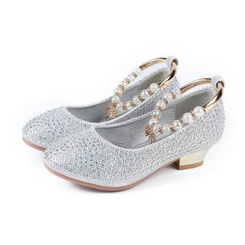 Spring Autumn Girls Shoes Fashion Pearl Sequin Dance Shoes Girls High Heels Children Princess High-end Dress Wedding Shoes
Spring Autumn Girls Shoes Fashion Pearl Sequin Dance Shoes Girls High Heels Children Princess High-end Dress Wedding Shoes