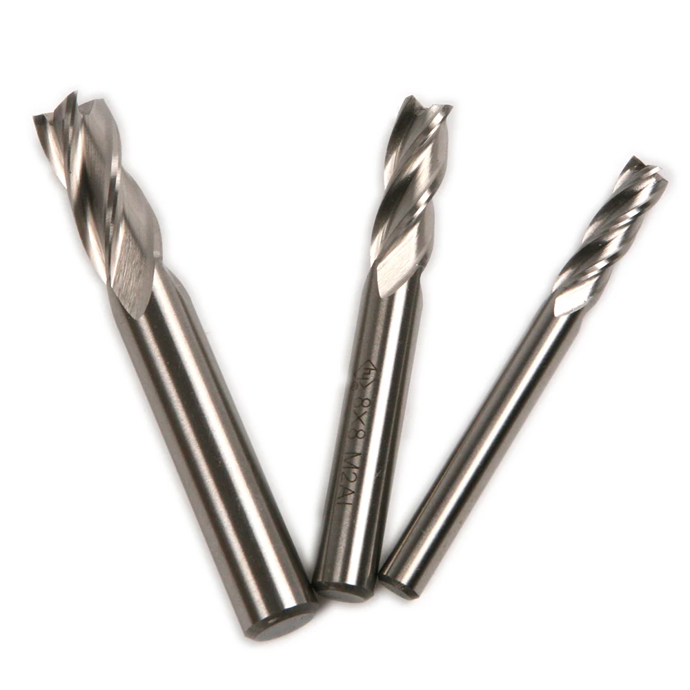 New 1pcs Super hard white steel High Speed Steel End Milling Cutter sharp edge 4 flutes for processing general iron material | Инструменты
