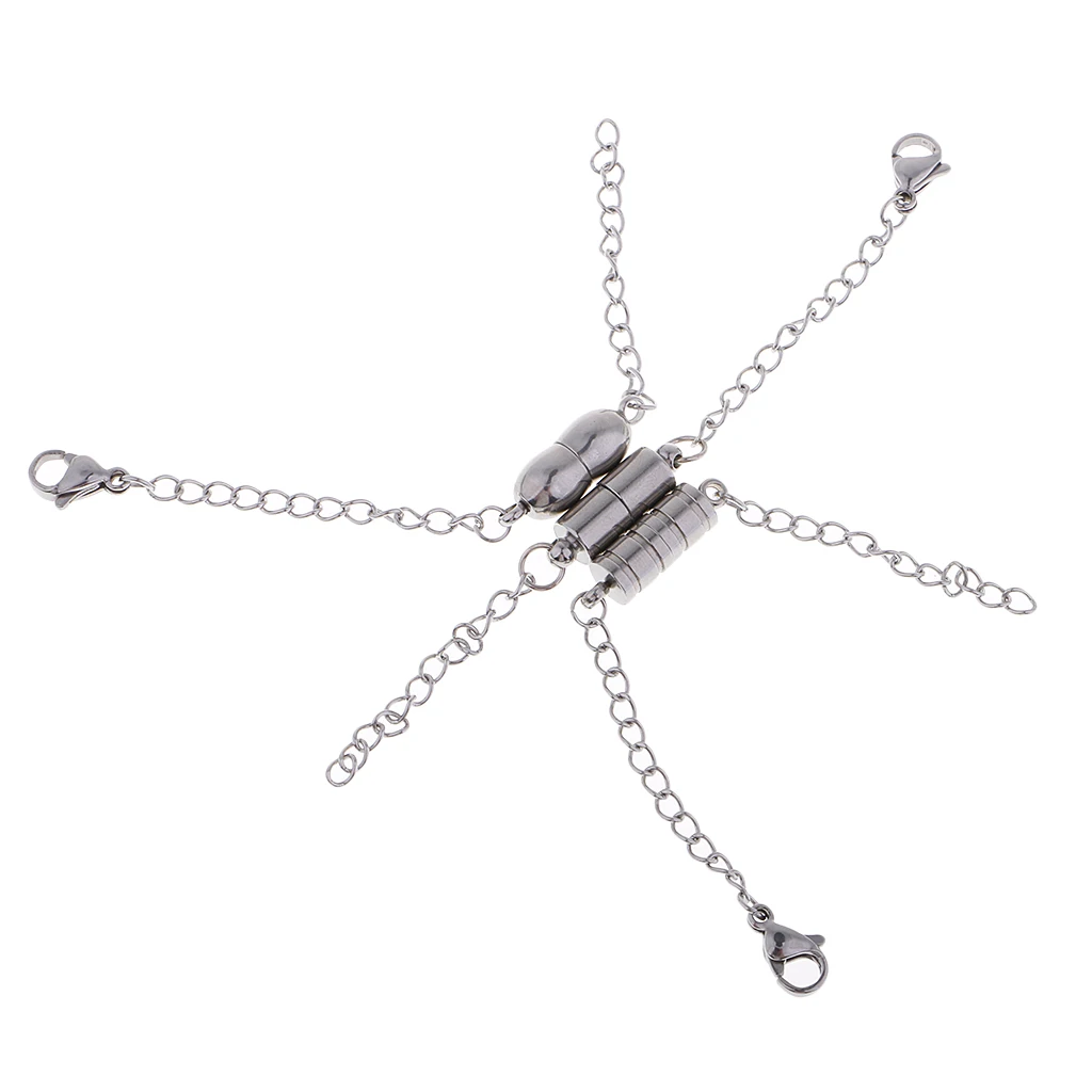 3 Piece Stainless Steel Magnetic Clasps With Extender Chain For DIY Necklace Bracelet Jewelry Components
3 Piece Stainless Steel Magnetic Clasps With Extender Chain For DIY Necklace Bracelet Jewelry Components