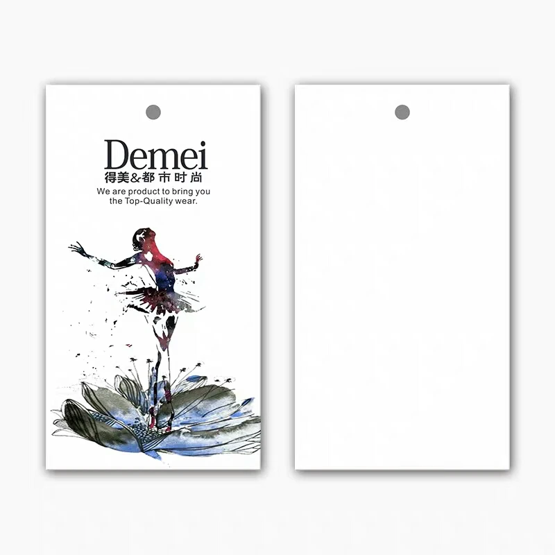 300gsm coated paper custom paper hangtag printed clothing price label tags brand tag garment tags
300gsm coated paper custom paper hangtag printed clothing price label tags brand tag garment tags
