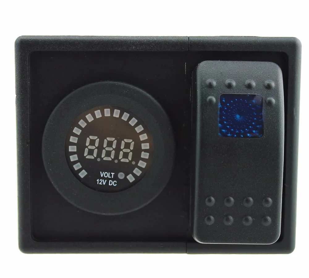 12V /24V Color led Digital Voltmeter with Rocker Switch Holder Housing Kit for Car Boat RV Motorcycle Marine
12V /24V Color led Digital Voltmeter with Rocker Switch Holder Housing Kit for Car Boat RV Motorcycle Marine
