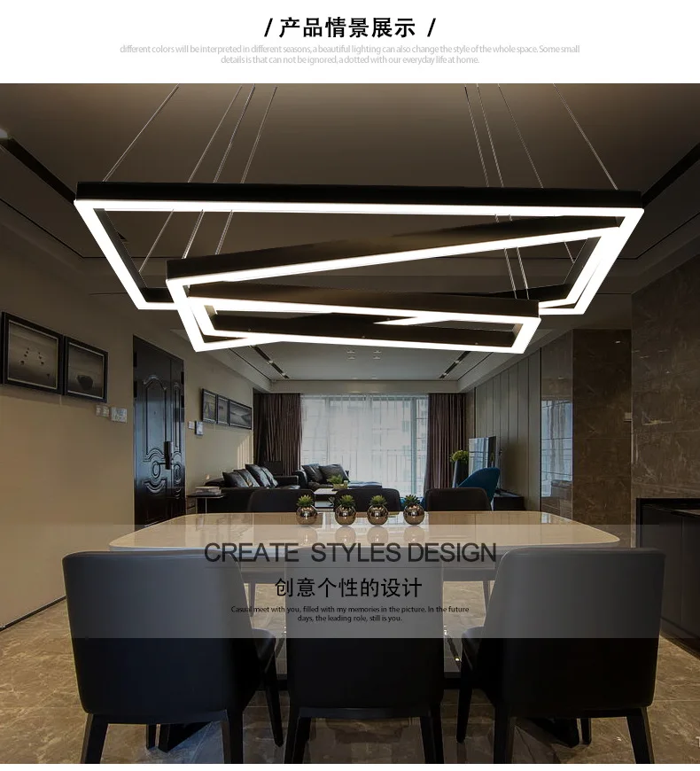 2020 Classic Modern 3 Square rings Aluminum LED Pendant Light For Living Room Dining Room Office Restaurant Hanging Lamps
2020 Classic Modern 3 Square rings Aluminum LED Pendant Light For Living Room Dining Room Office Restaurant Hanging Lamps