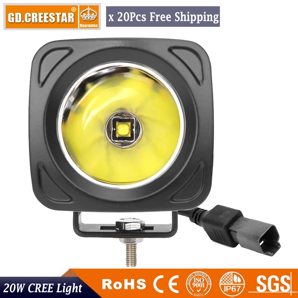20W 12V 24V Square COB Led Spot Narrow Beam Offroad Lights For Wrangler ATV SUV Liberty Camper Truck Tractor Factory 20pcs/lot
20W 12V 24V Square COB Led Spot Narrow Beam Offroad Lights For Wrangler ATV SUV Liberty Camper Truck Tractor Factory 20pcs/lot
