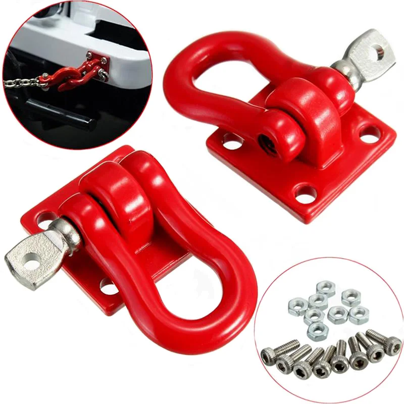 2pcs RC Car Metal Trailer Shackle Rescue Tow Hook for 1/10 RC Crawler TRX4 Axial SCX10 90046 RC4WD D90 TF2 Tamiya CC01
2pcs RC Car Metal Trailer Shackle Rescue Tow Hook for 1/10 RC Crawler TRX4 Axial SCX10 90046 RC4WD D90 TF2 Tamiya CC01
