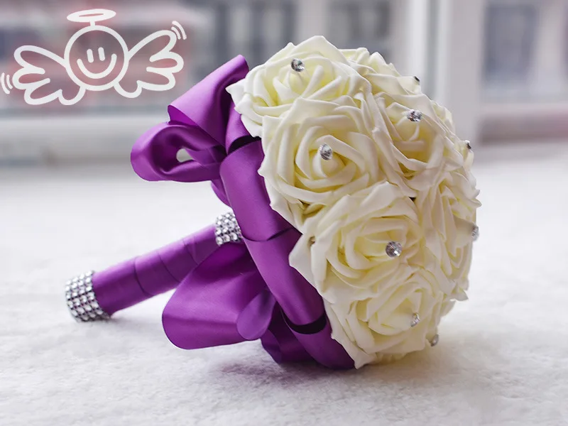 Elegant Wedding Decoration foamflower Rose Bridal bouquet White Satin Romantic Wedding bouquet Flowers Bride
Elegant Wedding Decoration foamflower Rose Bridal bouquet White Satin Romantic Wedding bouquet Flowers Bride