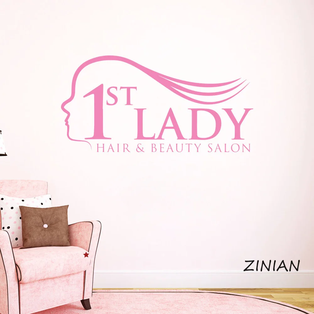 Hair Beauty Salon Sign Wall Window Sticker First Lady Girl Hair Hairstyle Art Stickers Muraux Removable Wallpaper Z537
Hair Beauty Salon Sign Wall Window Sticker First Lady Girl Hair Hairstyle Art Stickers Muraux Removable Wallpaper Z537