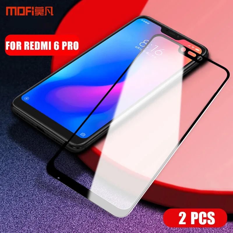 Закаленное стекло для Xiaomi mi a2 lite MOFI redmi 6 pro полное покрытие Защита экрана miA2