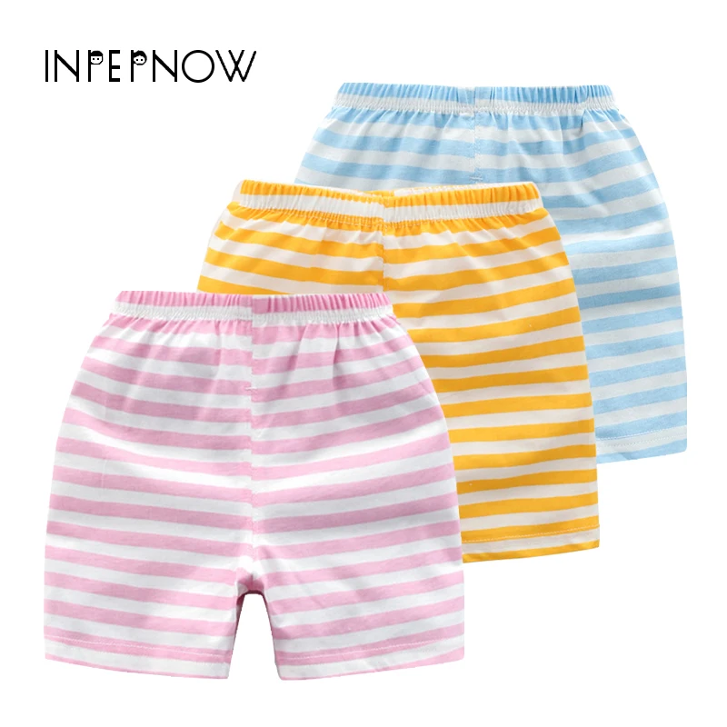 INPEPNOW/3 цвета полосатые шорты для маленьких девочек мальчиков 2019 г. детские штаны