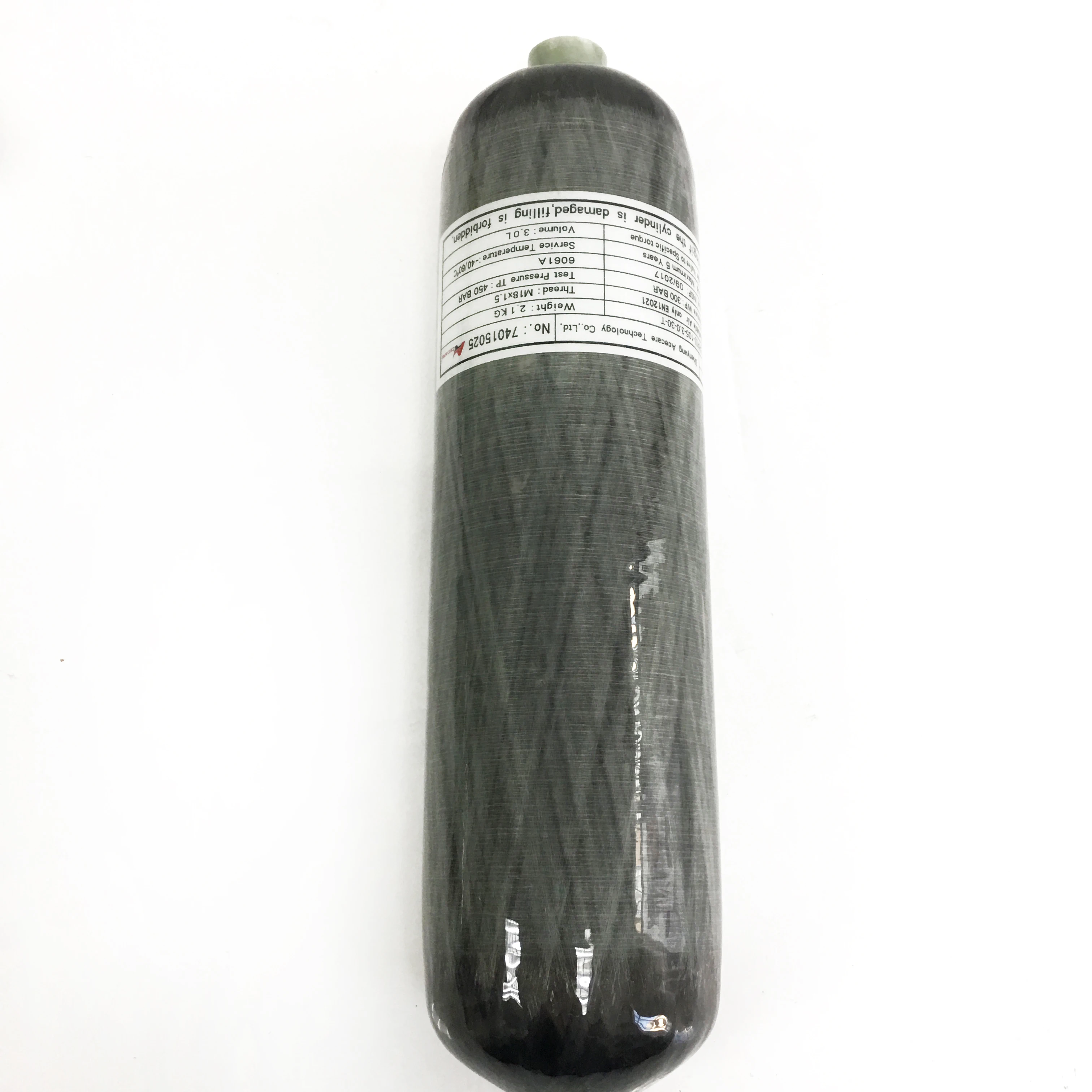 AC103 Acecare 3L PCP Carbon Fiber Paintball HPA Compressed Tank Air Rifle/Airgun For Hunting Condor 4500Psi M18*1.5 CE Cylinder
AC103 Acecare 3L PCP Carbon Fiber Paintball HPA Compressed Tank Air Rifle/Airgun For Hunting Condor 4500Psi M18*1.5 CE Cylinder