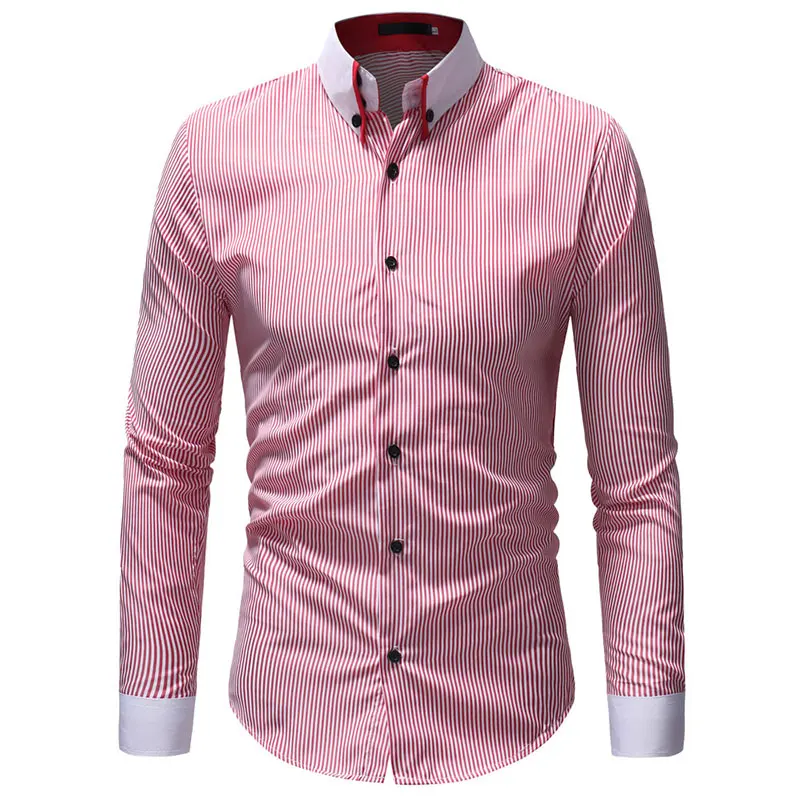 Slim Fit Check Point Collar Striped Dress Shirts Mens Clothes 2018 Long Sleeve Mans Shirts Casual Male Social Shirt
Slim Fit Check Point Collar Striped Dress Shirts Mens Clothes 2018 Long Sleeve Mans Shirts Casual Male Social Shirt