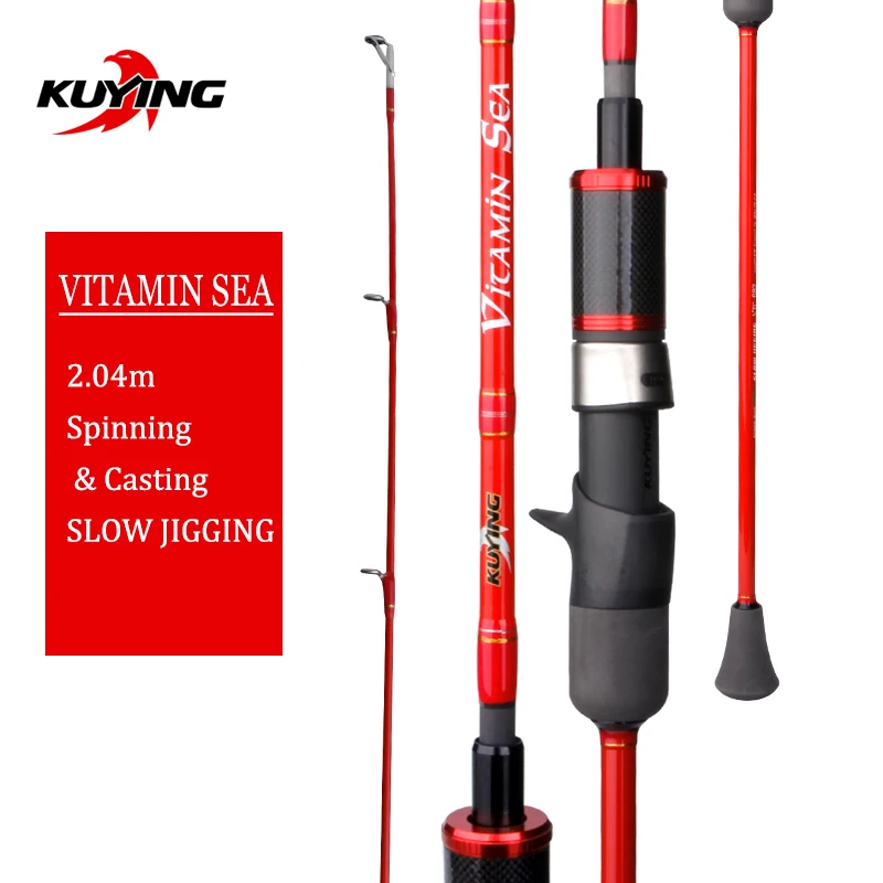 Карбоновое спиннинговое удилище KUYING VITAMIN SEA, 1 секция, 2,04 м, 6 '8 дюймов, для забрасывания приманки, для медленного джиггинга, удочка, трость, вин...
Карбоновое спиннинговое удилище KUYING VITAMIN SEA, 1 секция, 2,04 м, 6 '8 дюймов, для забрасывания приманки, для медленного джиггинга, удочка, трость, вин...