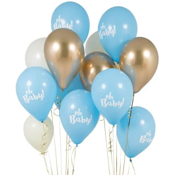 12pcs Baby shower balloon oh baby printed pink blue gold metallic latex ballon baby boy girl birthday Gender reaveal party Decor
12pcs Baby shower balloon oh baby printed pink blue gold metallic latex ballon baby boy girl birthday Gender reaveal party Decor