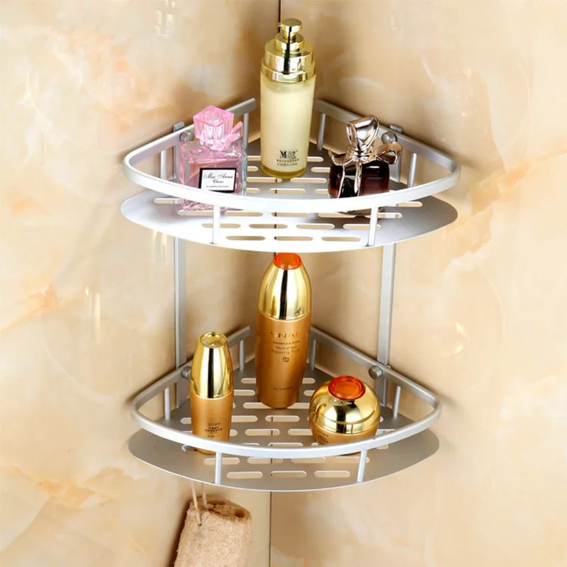 Space Aluminum Double Layer Triangle Bathroom Rack Corner Storage Rack Holder Bathroom Shelves
Space Aluminum Double Layer Triangle Bathroom Rack Corner Storage Rack Holder Bathroom Shelves