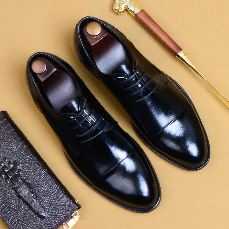 2019 New Men's Business Shoes Men's Leather Three Joints Officer Men's Shoes Breathable Lace Up Flats Chaussure Homme
2019 New Men's Business Shoes Men's Leather Three Joints Officer Men's Shoes Breathable Lace Up Flats Chaussure Homme