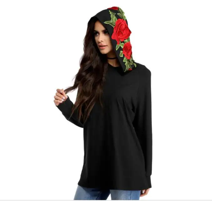 Women Pullover New Floral Roses Hoodie Fashion Loose Embroidery Design Sweatshirt Long Sleeve Top Moletom Feminino
Women Pullover New Floral Roses Hoodie Fashion Loose Embroidery Design Sweatshirt Long Sleeve Top Moletom Feminino