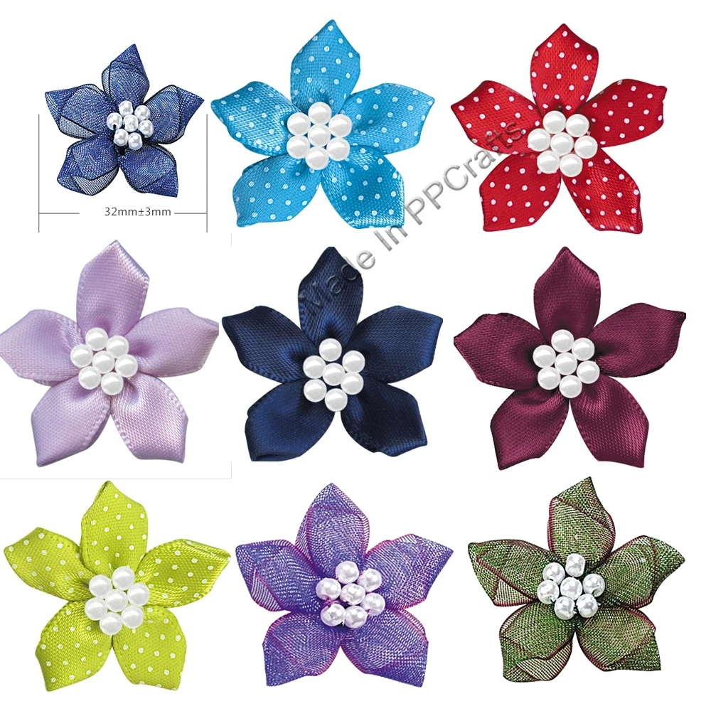 32MM Satin Double /Dots/Organza Ribbon Petaled Bow 7 Beads For Packing Cloth Hairbow DIY Crafts 200pcs Free Shipping
32MM Satin Double /Dots/Organza Ribbon Petaled Bow 7 Beads For Packing Cloth Hairbow DIY Crafts 200pcs Free Shipping