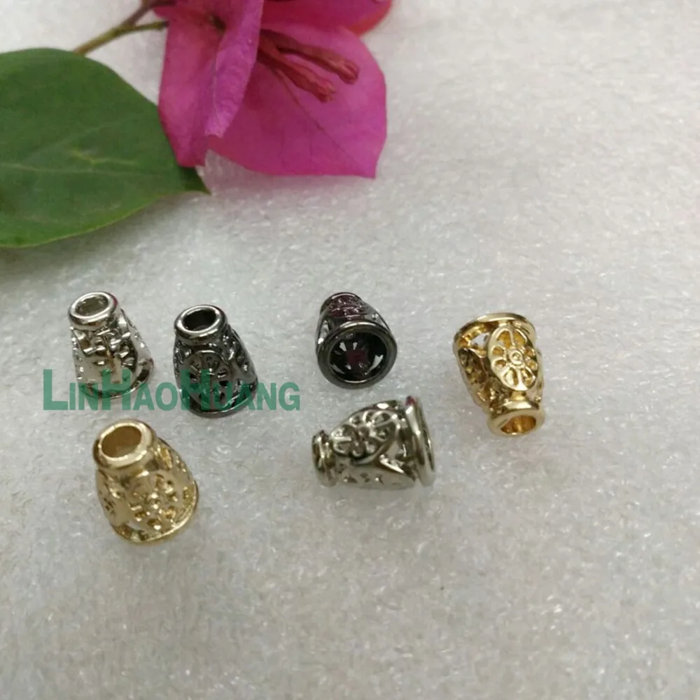 

Wholesale 60pcs/lot metal zinc alloy bell stoppers cord ends lock nickle/black nickle/gold /antique free shipping STO-20171215