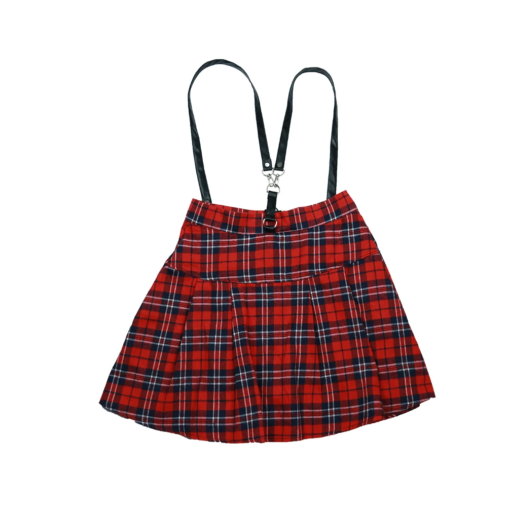 England Punk Women's Skirts Vintage Plaid Cross Skirts with PU Straps High Waist Skirts Female Sexy Casual Skirts New Ins
England Punk Women's Skirts Vintage Plaid Cross Skirts with PU Straps High Waist Skirts Female Sexy Casual Skirts New Ins