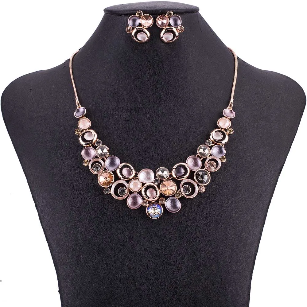 MS1505062 Fashion Jewelry Sets RoseGold Color Choker Necklace Earrings Set High Quality Lead&Nickle Free Crystal Charms Pendant
MS1505062 Fashion Jewelry Sets RoseGold Color Choker Necklace Earrings Set High Quality Lead&Nickle Free Crystal Charms Pendant
