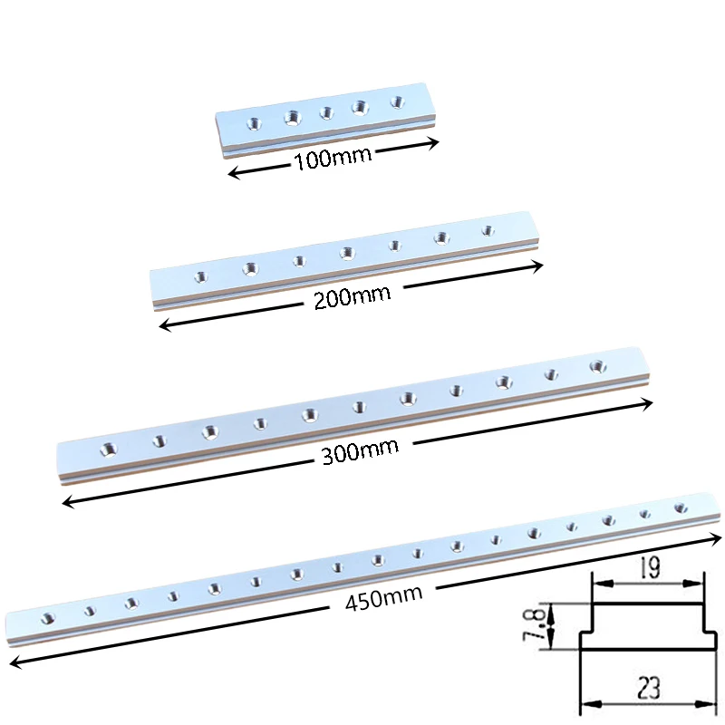 Standard Aluminum Miter Bar Slider 100/200/300/450mm Miter Saw T Slot For Miter Track T-track Table Saws Router Table Band Saw
Standard Aluminum Miter Bar Slider 100/200/300/450mm Miter Saw T Slot For Miter Track T-track Table Saws Router Table Band Saw