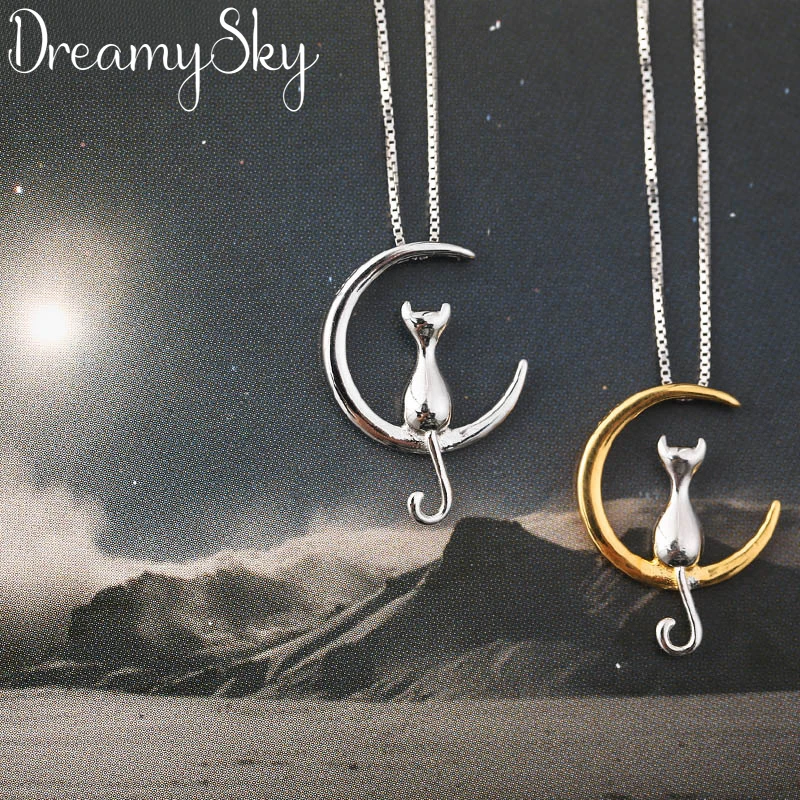 Женское колье-чокер DreamySky длинное ожерелье из чистого серебра с изображением