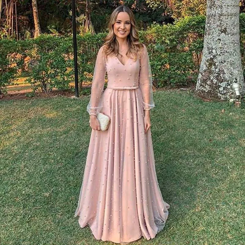 V Neck A Line Evening Dresses Long Sexy Tulle Long Sleeves Elegant Party Gowns Evening Gowns Robe De Soiree
V Neck A Line Evening Dresses Long Sexy Tulle Long Sleeves Elegant Party Gowns Evening Gowns Robe De Soiree