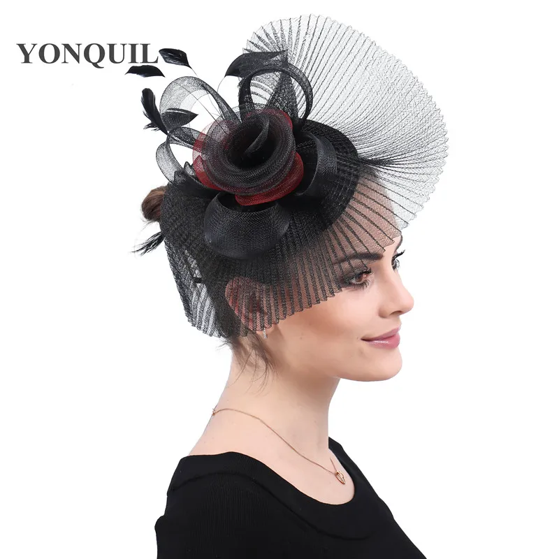 Vintage Black Veil Wedding Hats Women Tea Party Hair Accessories And Headbands Ladies Feathers Headwear Race Cocktail Hair Clips
Vintage Black Veil Wedding Hats Women Tea Party Hair Accessories And Headbands Ladies Feathers Headwear Race Cocktail Hair Clips