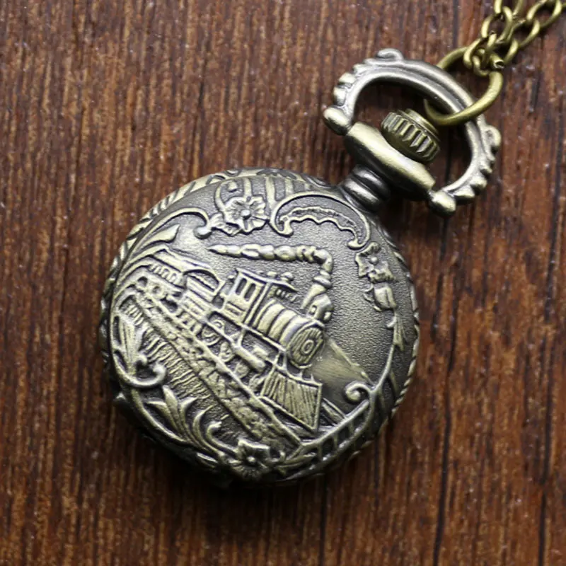Antique Small Pocket Watch Delicate Train Steam Locomotive 3D Carving Slim Necklace Mini Clock Special Gifts for Children Boys
Antique Small Pocket Watch Delicate Train Steam Locomotive 3D Carving Slim Necklace Mini Clock Special Gifts for Children Boys