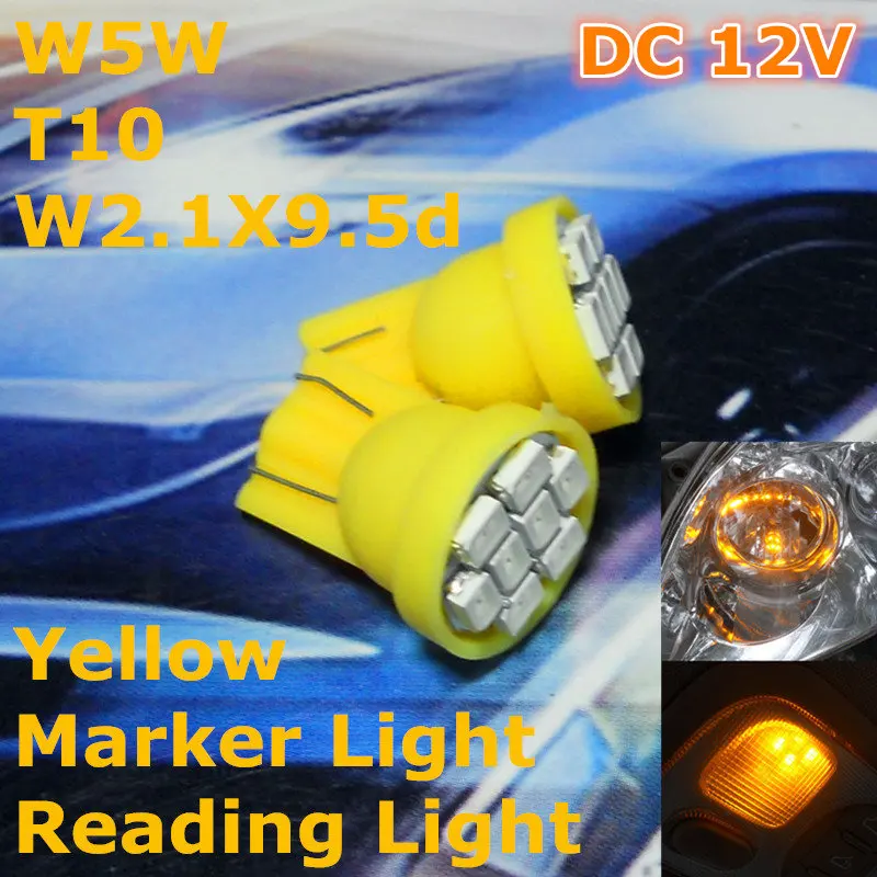 Автомобильная светодиодная лампа T10(8*1206 SMD) W5W W2.1X9.5d 12 Светодиодный|12v car led lamp|reading