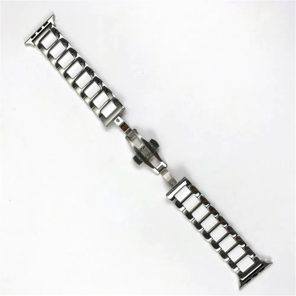 Stainless steel + Ceramic Watchband Bracelet For Apple Watch SE Series 6 5 4 3 2 Wrist Strap For iWatch Band 44mm 40mm 42mm 38mm
Stainless steel + Ceramic Watchband Bracelet For Apple Watch SE Series 6 5 4 3 2 Wrist Strap For iWatch Band 44mm 40mm 42mm 38mm