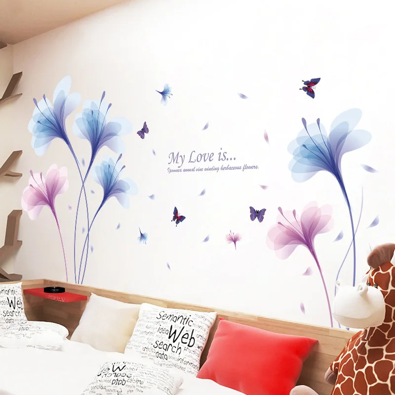 3D Blue Enchantress Flower Romantic Love Blossom Wall Stickers Furnishings Living Room TV Decoration Wall Home Decor Decal Art
3D Blue Enchantress Flower Romantic Love Blossom Wall Stickers Furnishings Living Room TV Decoration Wall Home Decor Decal Art