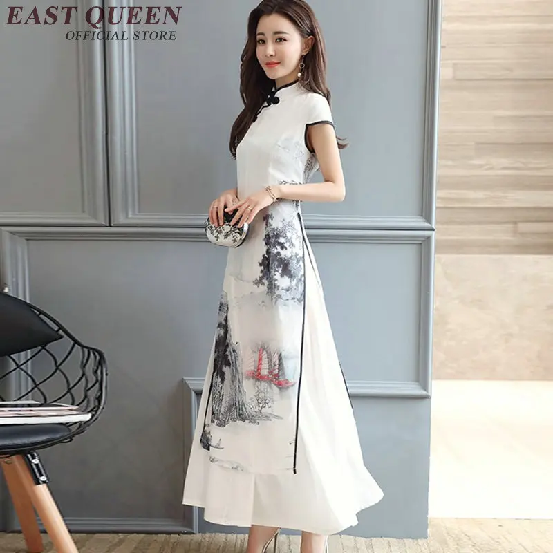 Chinese oriental dresses summer woman modern Chinese dress natural floral print long cheongsam elegant silky qipao AA2307 Q
Chinese oriental dresses summer woman modern Chinese dress natural floral print long cheongsam elegant silky qipao AA2307 Q