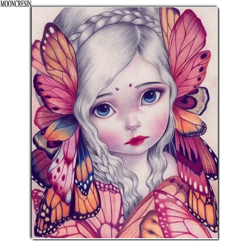 DIY 5D Diamond Painting Cross Butterfly Girl Diamond Embroidery Square Full Diamond Mosaic Decoration Needlework Cartoon Forceps
DIY 5D Diamond Painting Cross Butterfly Girl Diamond Embroidery Square Full Diamond Mosaic Decoration Needlework Cartoon Forceps