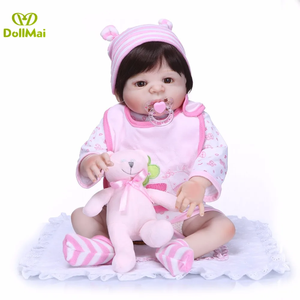 23inch Full silicone reborn baby dolls Toy Baby-Reborn lifelike modeling vinyl newborn bathe princess toddler Brinquedos toy
23inch Full silicone reborn baby dolls Toy Baby-Reborn lifelike modeling vinyl newborn bathe princess toddler Brinquedos toy