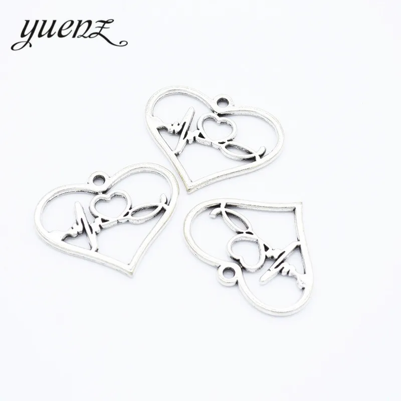 YuenZ 10 pcs Heart Charms Antique Silver color Metal Pendants For Jewelry Hand Made Crafts 41*12mm A71
YuenZ 10 pcs Heart Charms Antique Silver color Metal Pendants For Jewelry Hand Made Crafts 41*12mm A71