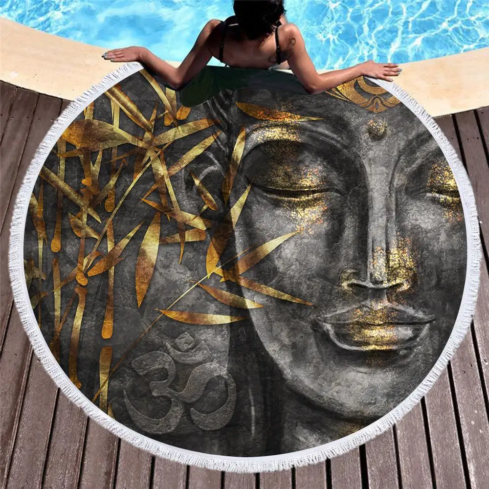 Free shipping Gift Religious Buddhism Buddha Lotus Flower Bamboo Fringed Large Round Swim Bath Beach Towel Blanket
Free shipping Gift Religious Buddhism Buddha Lotus Flower Bamboo Fringed Large Round Swim Bath Beach Towel Blanket