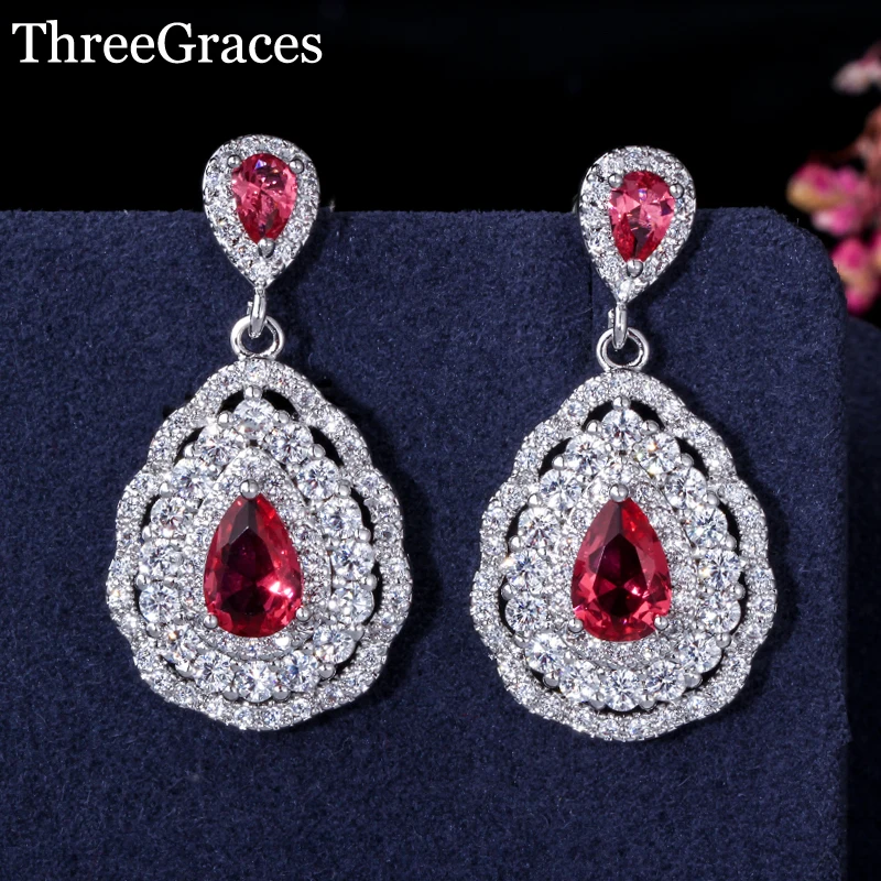 ThreeGraces Elegant Big Water Drop Shape Red Cubic Zirconia Stone Dangle Earrings for Women Bridesmaids Chic Party Jewelry ER060
ThreeGraces Elegant Big Water Drop Shape Red Cubic Zirconia Stone Dangle Earrings for Women Bridesmaids Chic Party Jewelry ER060