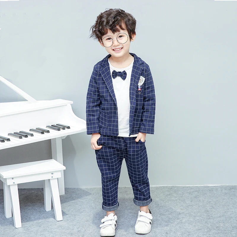 Autumn Kids Boys Suits Blazers 2019 New Baby Boys Plaid Coat Pants School Boys Suit Formal Wedding Wear Cotton Children Clothing
Autumn Kids Boys Suits Blazers 2019 New Baby Boys Plaid Coat Pants School Boys Suit Formal Wedding Wear Cotton Children Clothing
