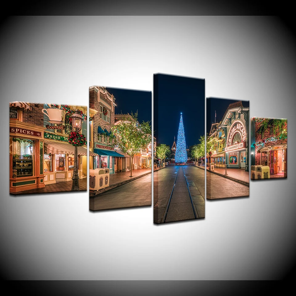 HD Print Poster For Living Room Wall Art Picture 5 Piece Building Street view Christmas Tree Paintings Modern Home Decor Artwork
HD Print Poster For Living Room Wall Art Picture 5 Piece Building Street view Christmas Tree Paintings Modern Home Decor Artwork