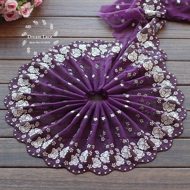 2yards/lot 6.71 Inches Wide Embroidered Tulle Lace trim mesh lace trim~purple ~lovely~High Quality
2yards/lot 6.71 Inches Wide Embroidered Tulle Lace trim mesh lace trim~purple ~lovely~High Quality